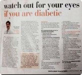 newspaper article eye care tip by dr neeraj sanduja