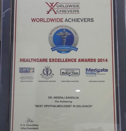 dr neeraj sanduja awarded by worldwide acheivers
